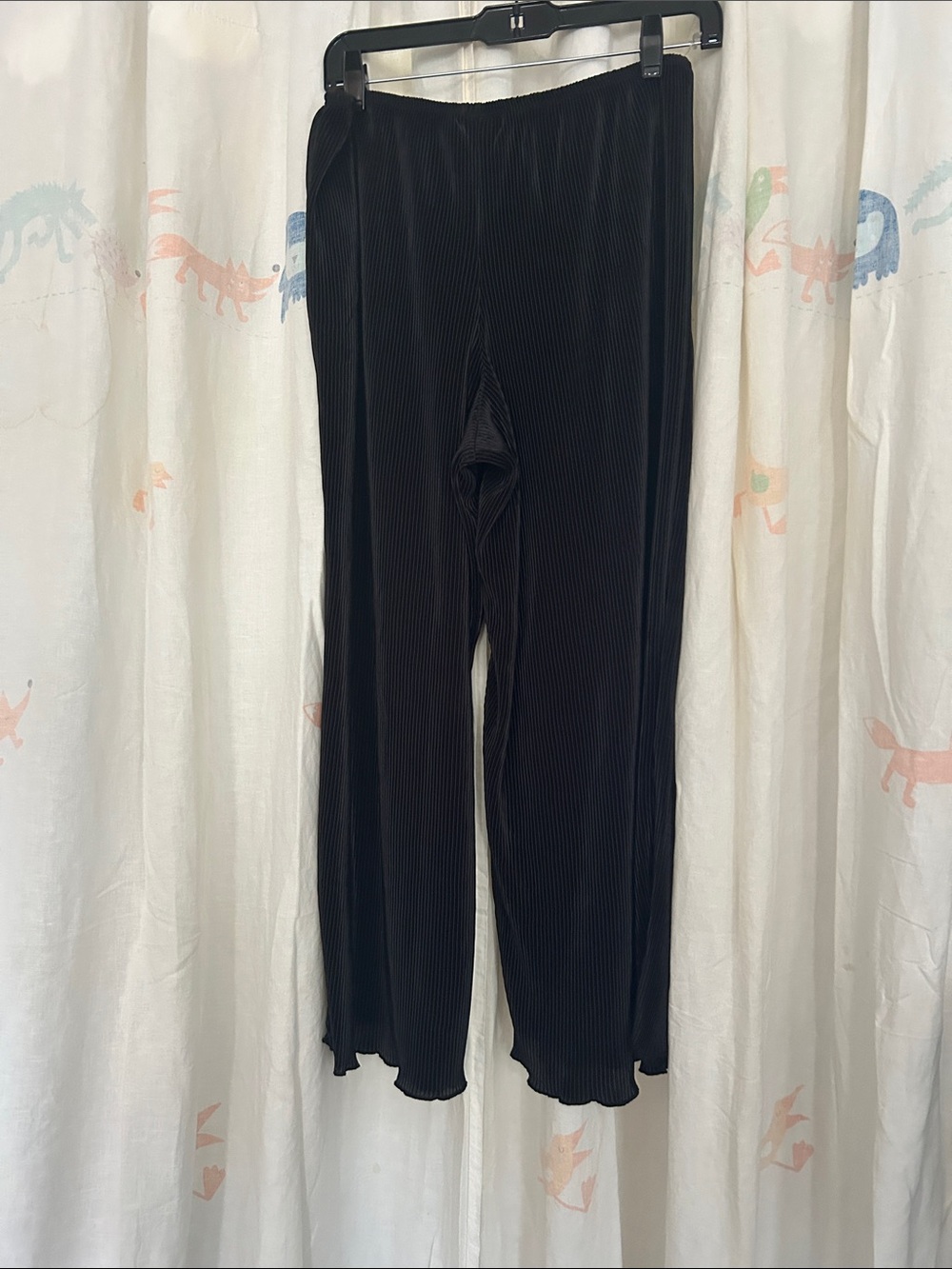 Jason Wu Black Pleated Lounge Pants Top Set L